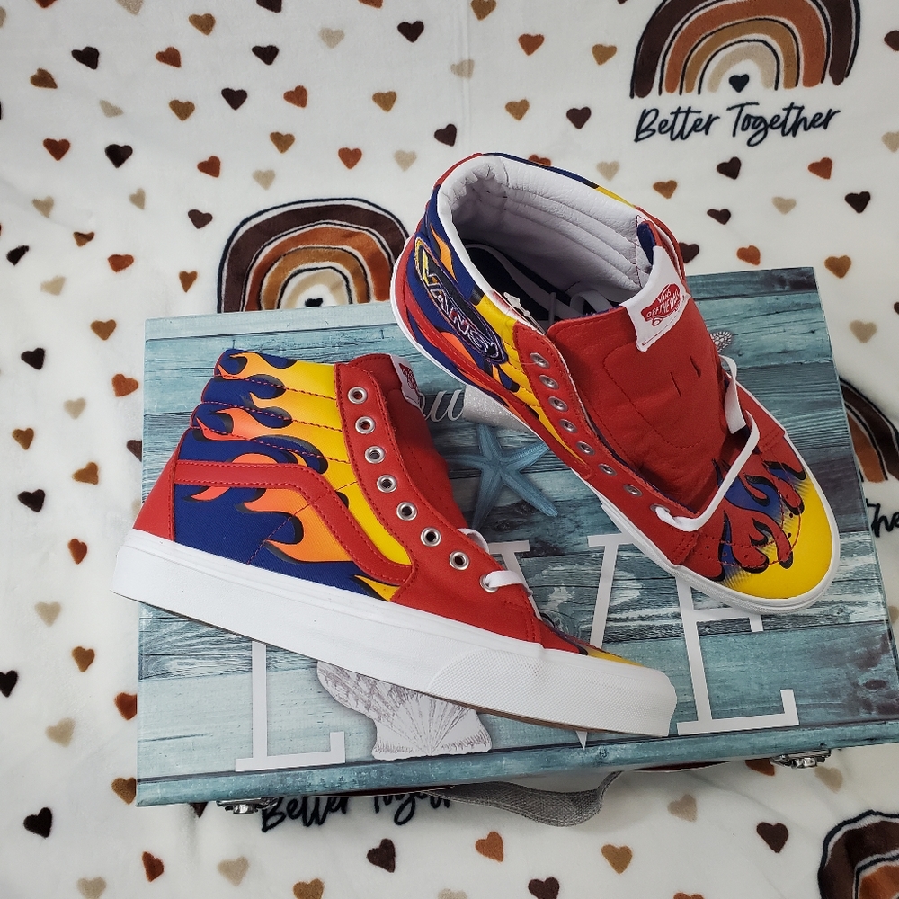 Vans Racer Red True Blue Sk8-HI - Picture 5 of 16